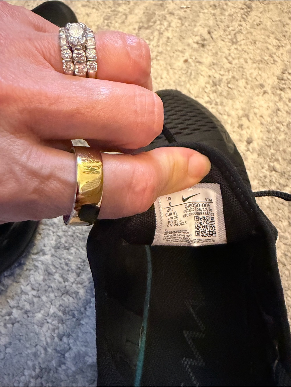 Nike Black Casual Running Sneakers - Picture 3 of 5